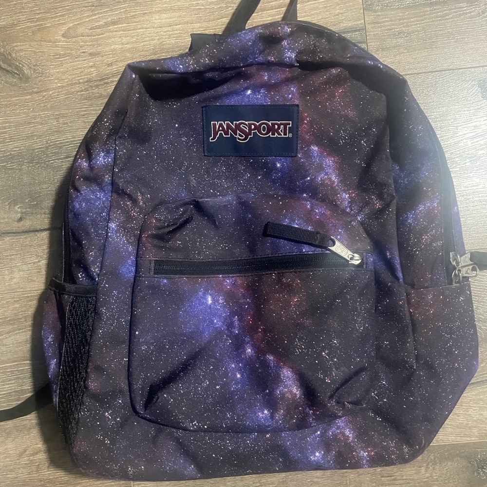 JanSport Cosmic Star Backpack - Black and Purple
